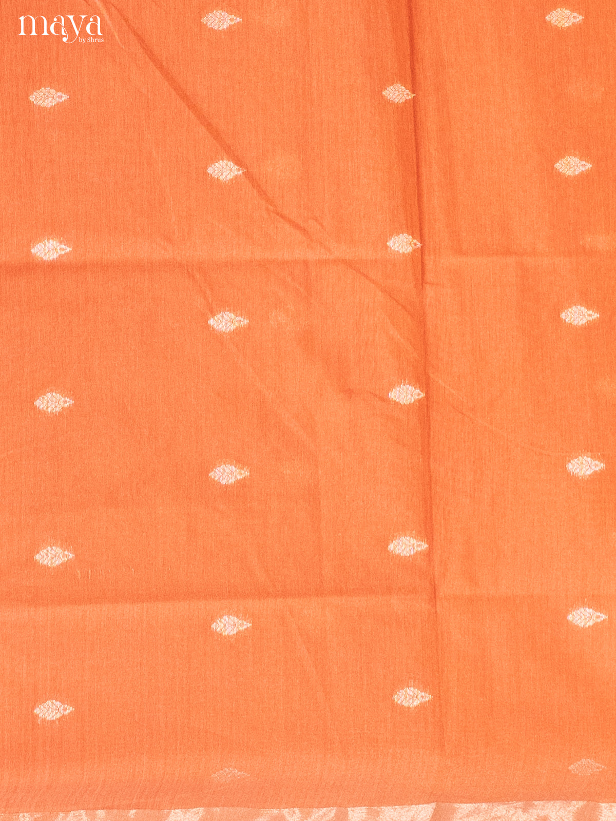 Peach & Red-Semi silkcotton salwar unstitch