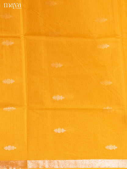 Yellow & Red -Semi silkcotton salwar unstitch