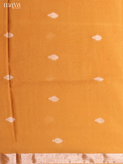Mustard & Maroon -Semi silkcotton salwar unstitch