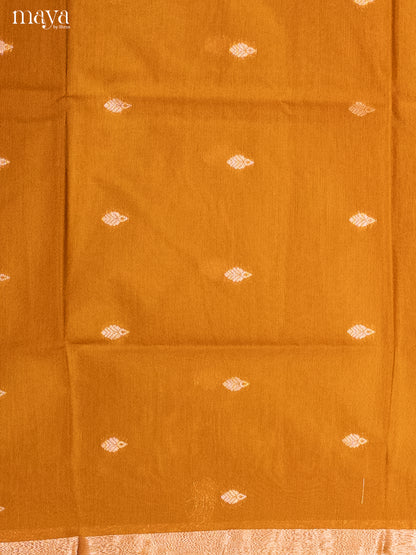 Mustard & Maroon-Semi silkcotton salwar unstitch