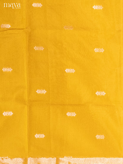 Yellow & Maroon -Semi silkcotton salwar unstitch