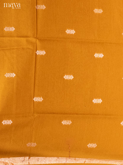 Mustard & Maroon-Semi silkcotton salwar unstitch