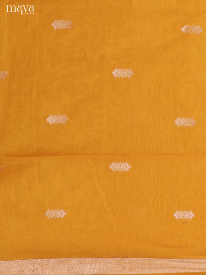 Mustard & Maroon-Semi silkcotton salwar unstitch