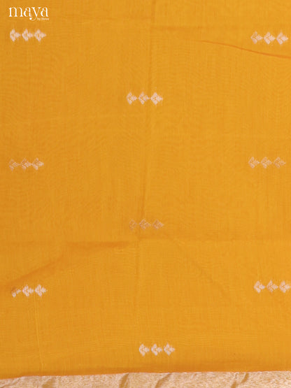 Mustard & Green-Semi silkcotton salwar unstitch