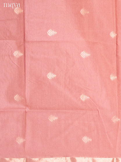 Pink & maroon-Semi silkcotton salwar unstitch