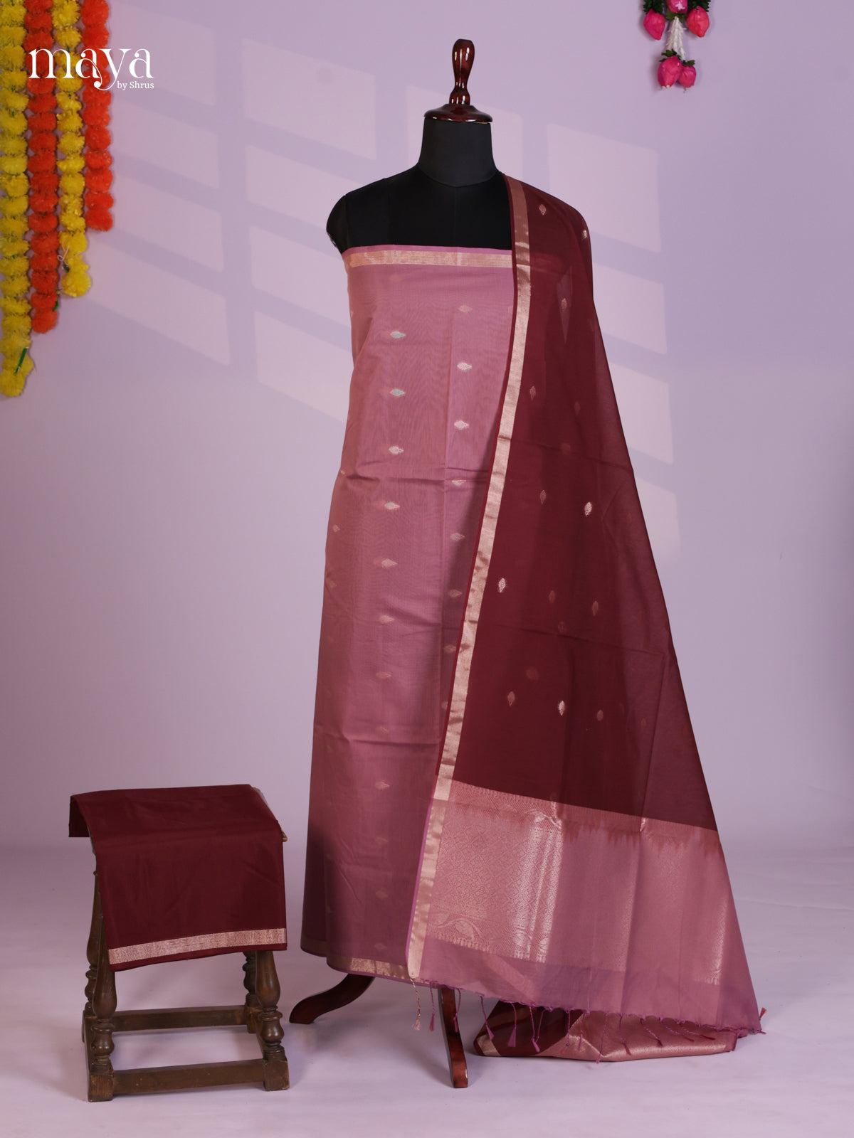 MDL20072-Semi silkcotton salwar unstitch