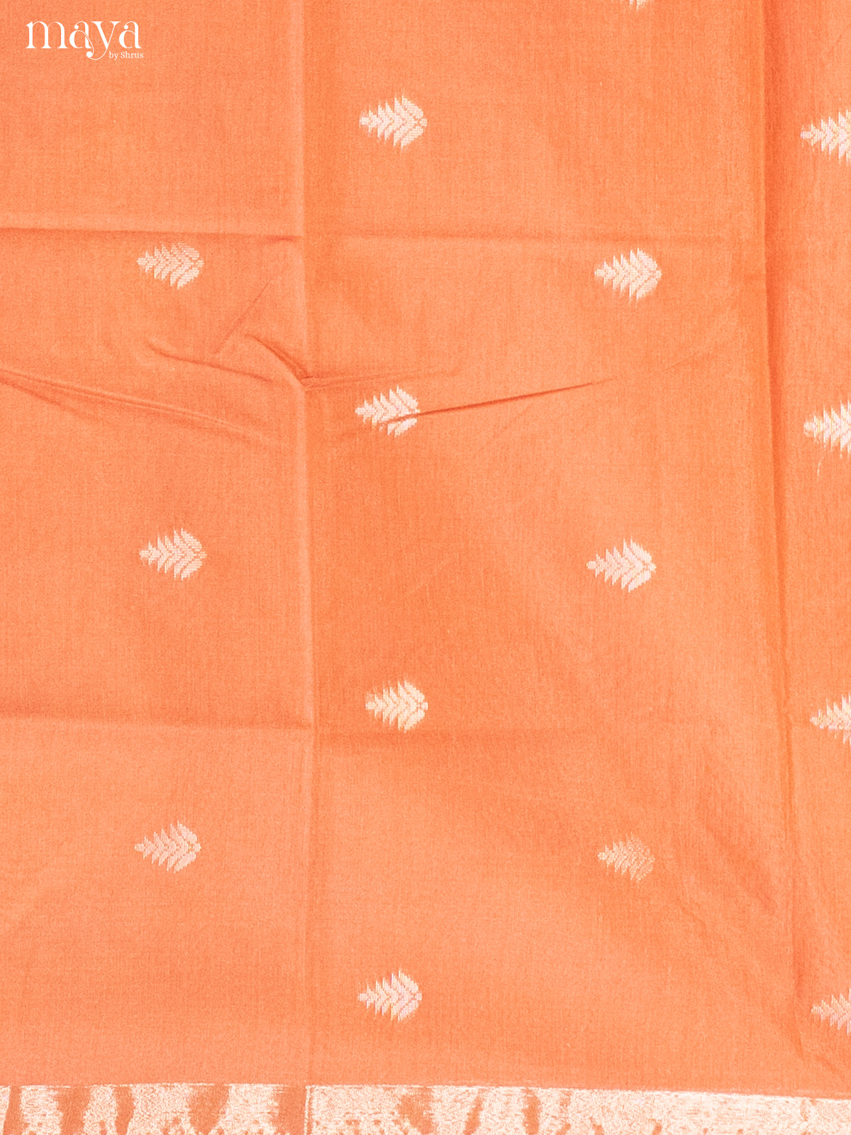 Peach & maroon-Semi silkcotton salwar unstitch