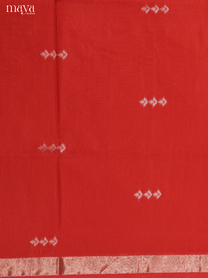 Red & Black-Semi silkcotton salwar unstitch