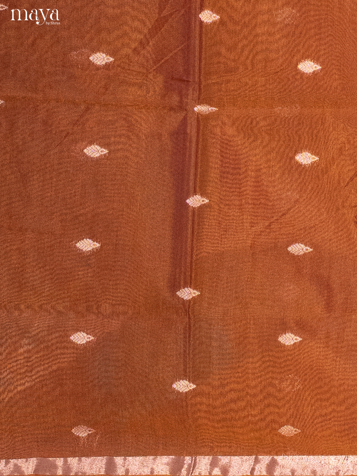 Brown & Blue-Semi silkcotton salwar unstitch