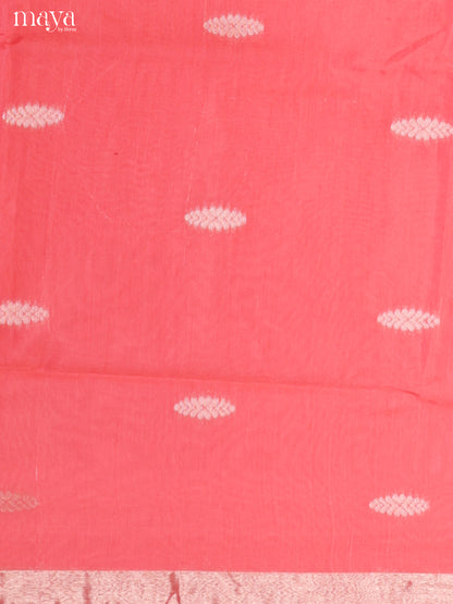 Pink & Green-Semi silkcotton salwar unstitch
