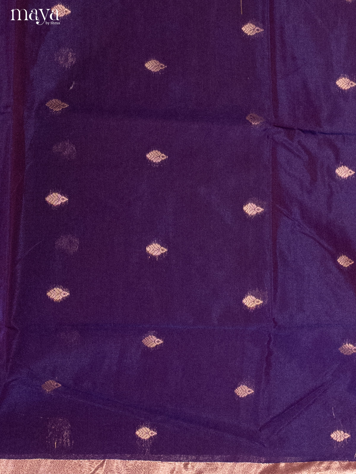 Blue & Red-Semi silkcotton salwar unstitch