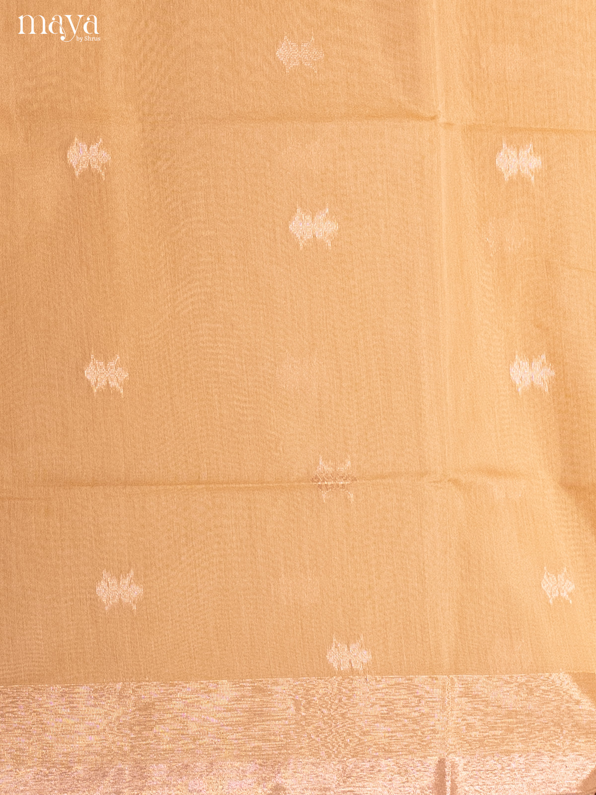 Cream & Red-Semi silkcotton salwar unstitch