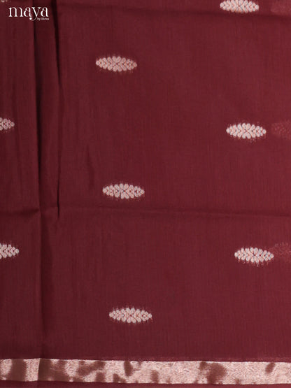 Maroon & Green-Semi silkcotton salwar unstitch