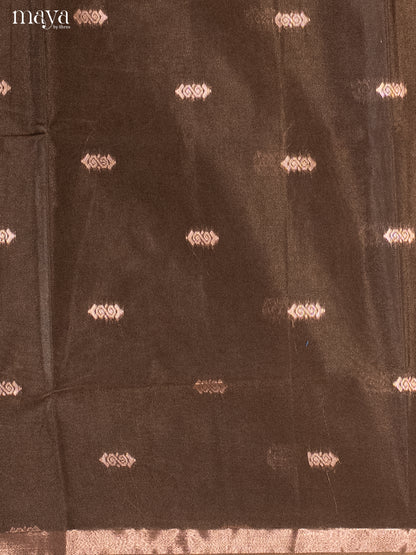 Elephant Grey & Red-Semi silkcotton salwar unstitch