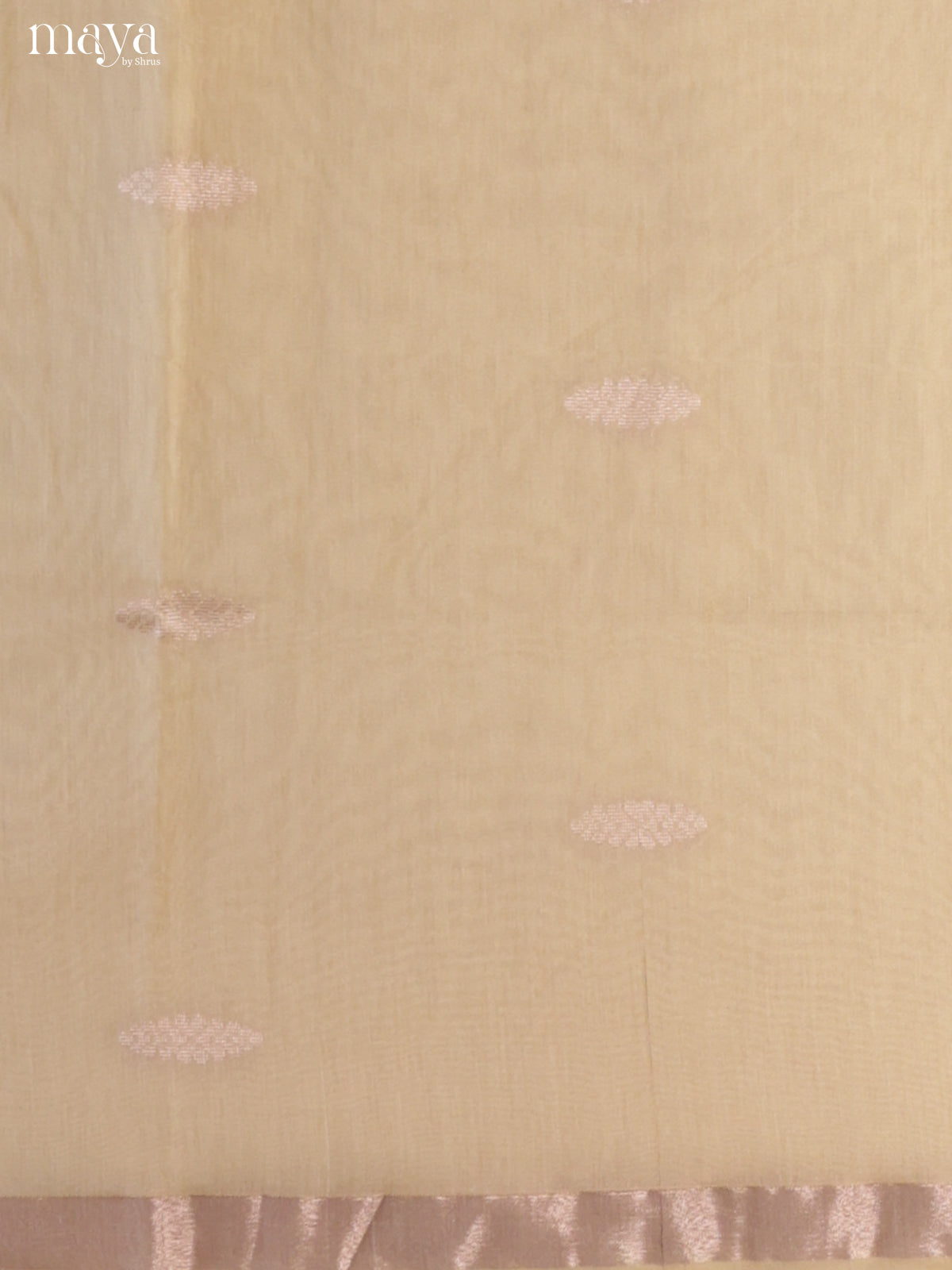 Cream & Green-Semi silkcotton salwar unstitch