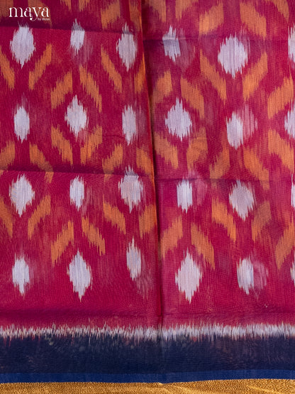 Maroon & Purple -Pochampally Salwar Unstitch