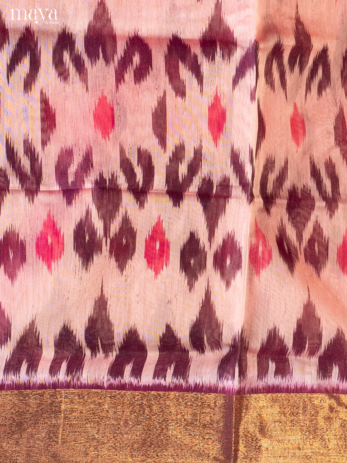 Dusty Pink & Purple-Pochampally Salwar Unstitch