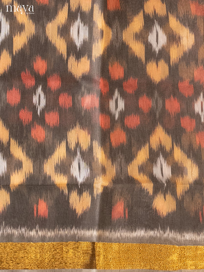 Grey -Pochampally Salwar Unstitch