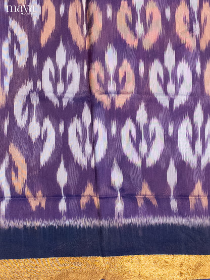 Blue & Purple-Pochampally Salwar Unstitch