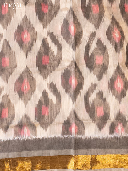 Grey & Onion peel -Pochampally Salwar Unstitch