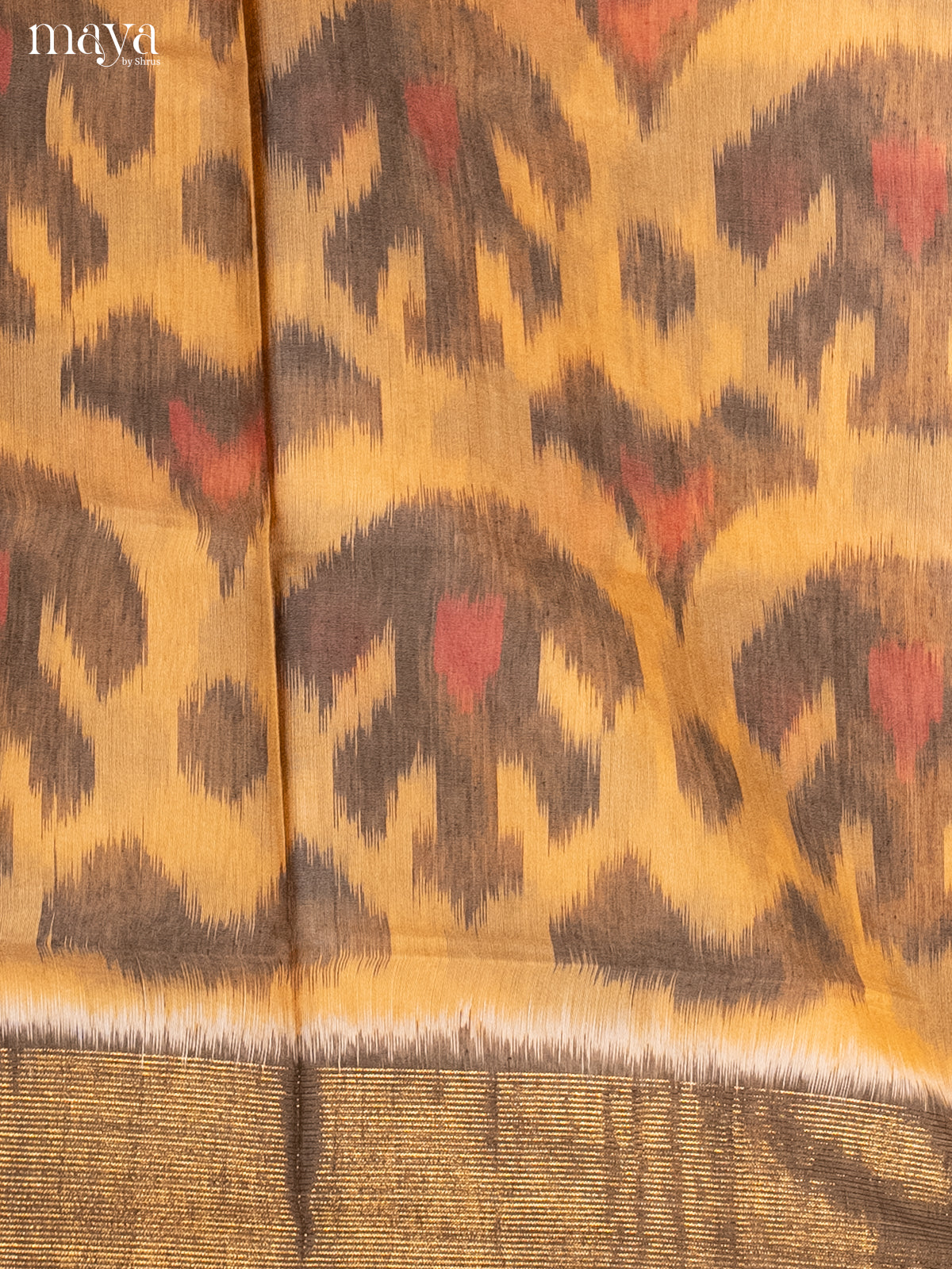 Sandal & Grey -Pochampally Salwar Unstitch