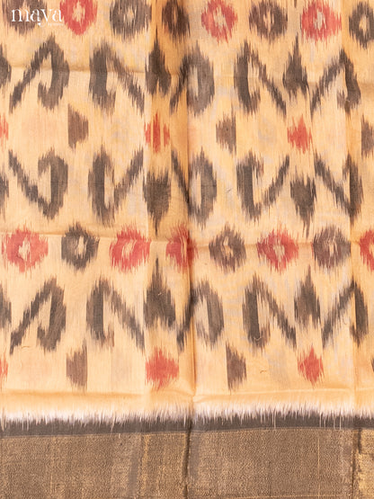 Peach & Grey -Pochampally Salwar Unstitch