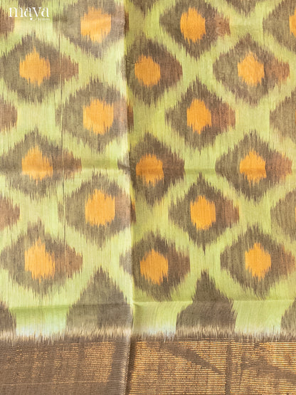Light Green & Grey -Pochampally Salwar Unstitch