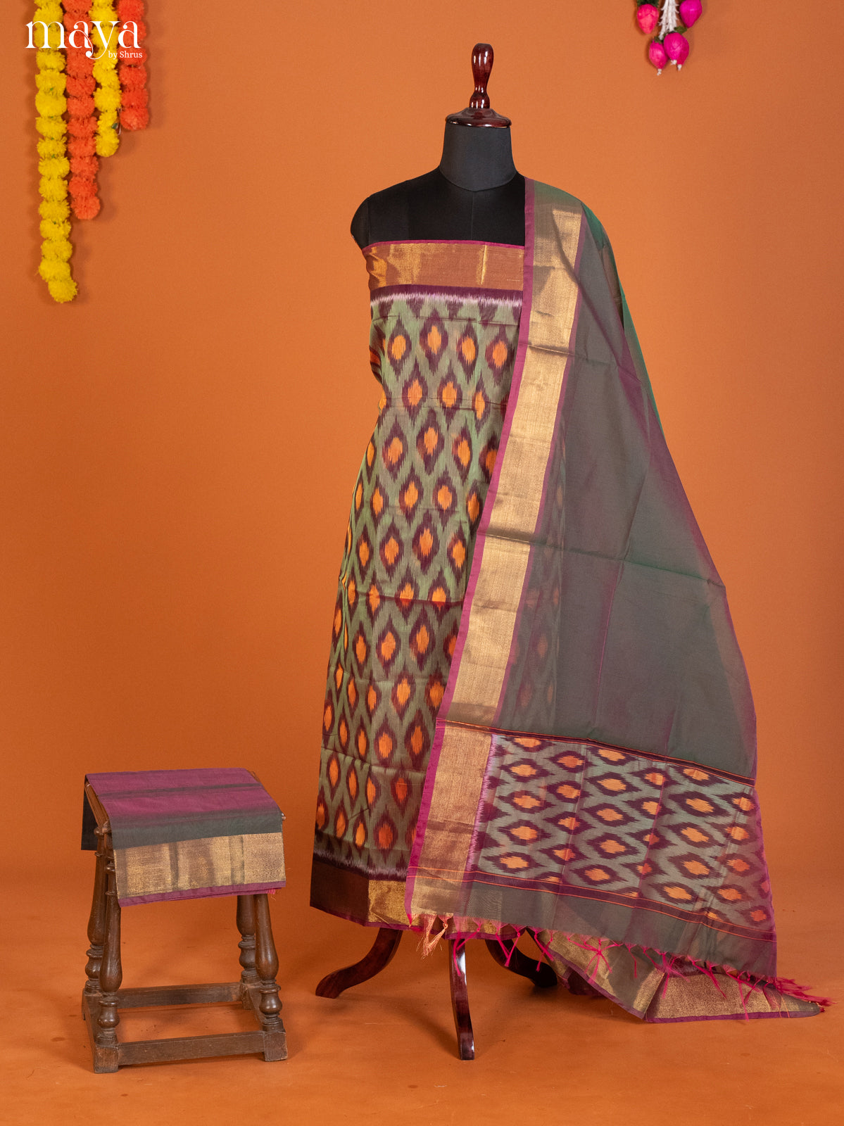 MDL20130-Pochampally Salwar Unstitch