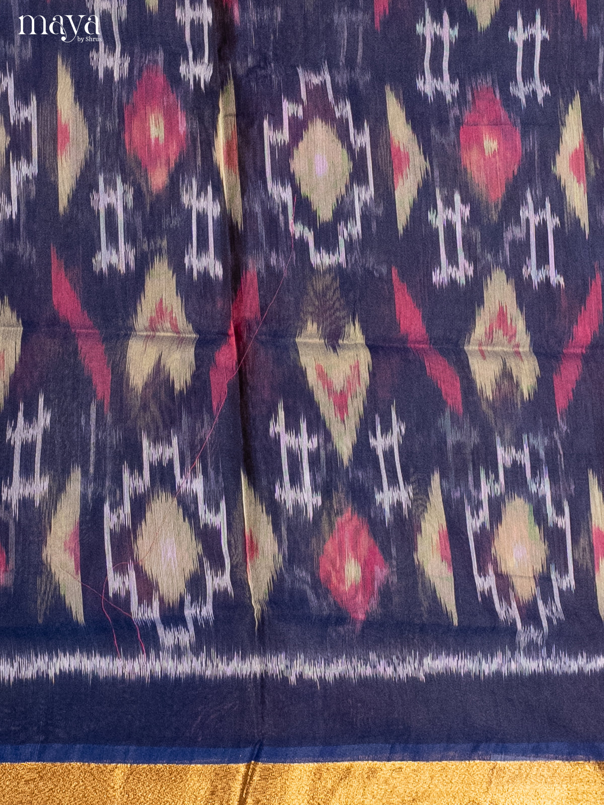 Blue & Purple-Pochampally Salwar Unstitch