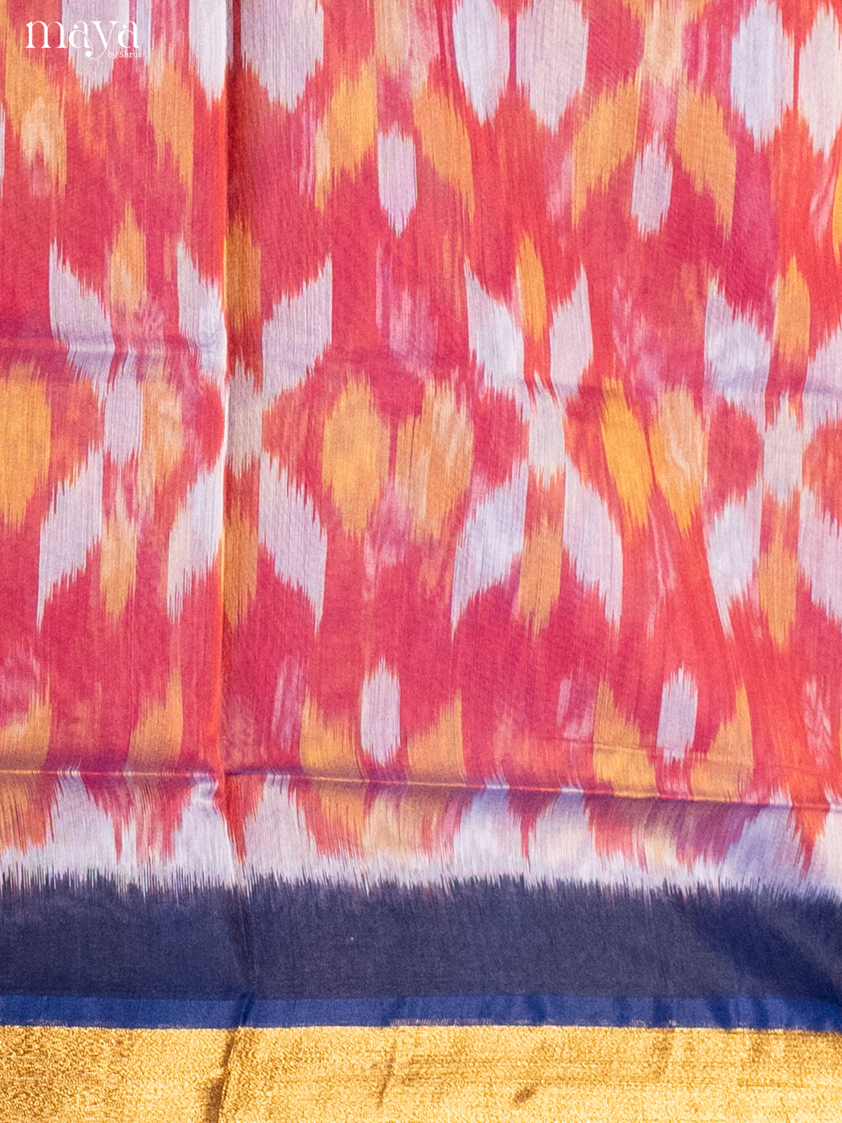 Red & Purple -Pochampally Salwar Unstitch