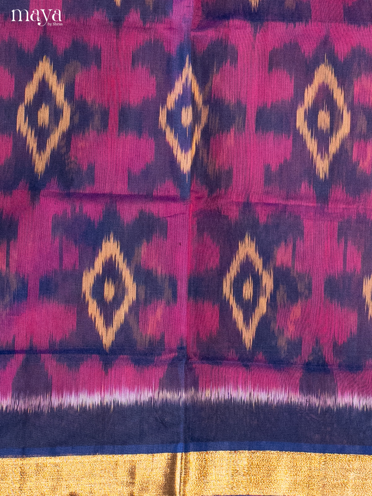 Purple & Blue -Pochampally Salwar Unstitch