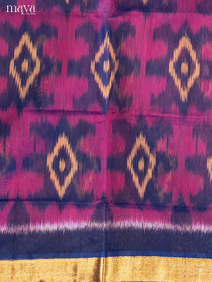 Purple & Blue -Pochampally Salwar Unstitch
