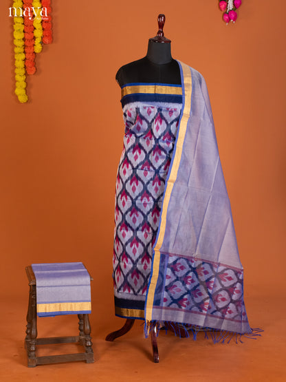Lilac-Pochampally Salwar Unstitch