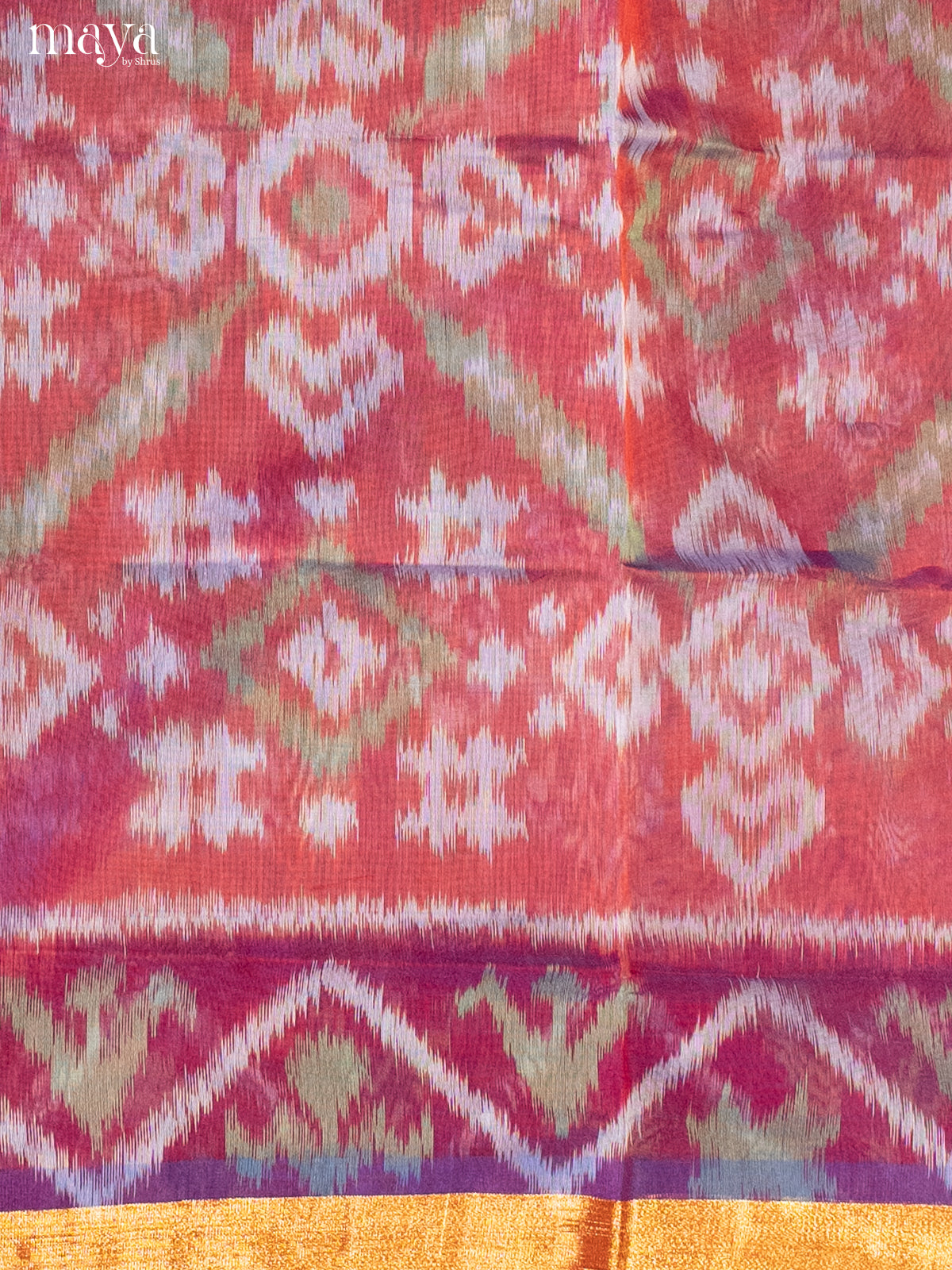 Onion Peel & blue-Pochampally Salwar Unstitch