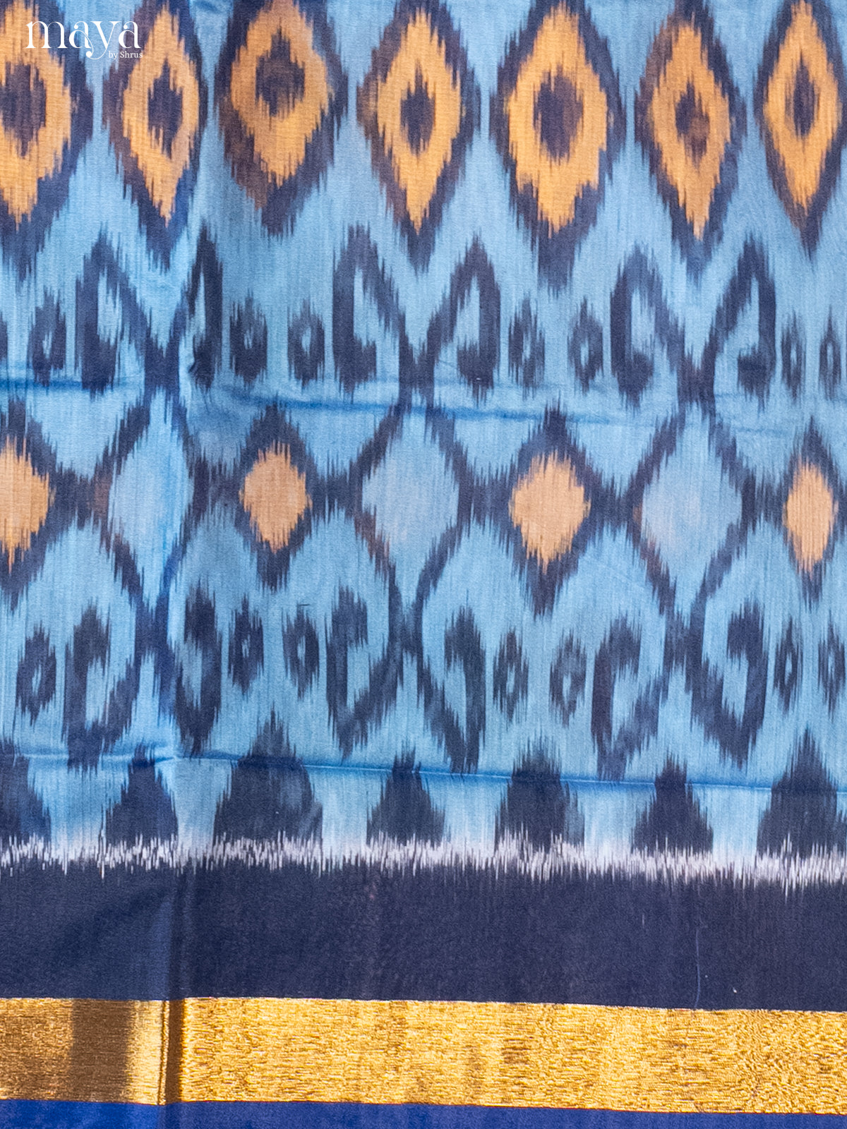 Light & Dark Blue-Pochampally Salwar Unstitch