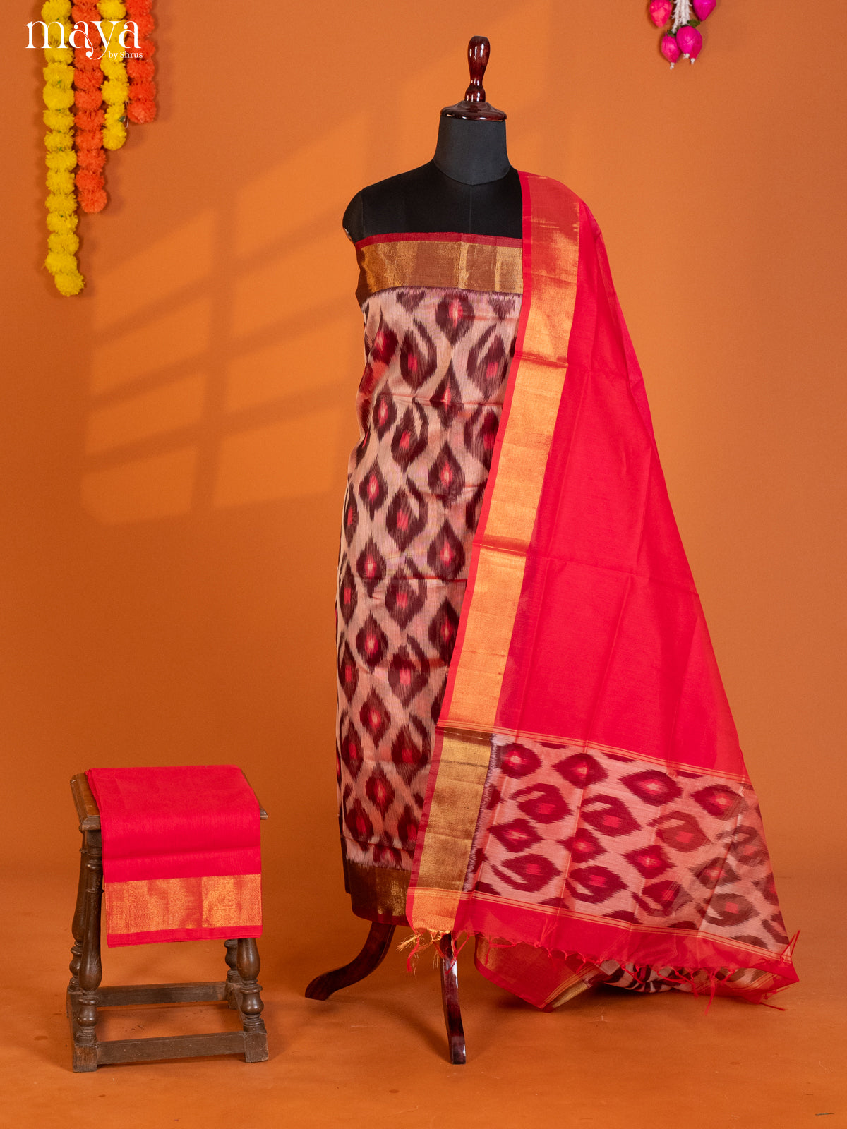 MDL20163-Pochampally Salwar Unstitch