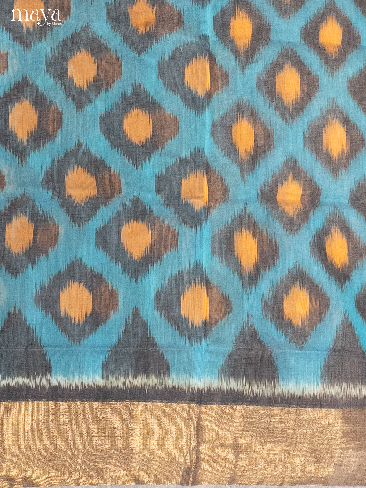 Blue & Purple-Pochampally Salwar Unstitch