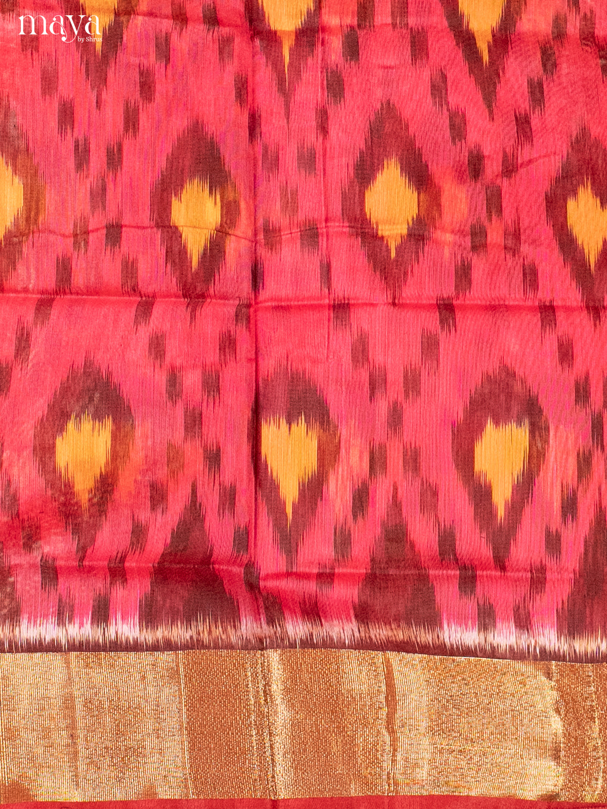 Pink & Purple -Pochampally Salwar Unstitch