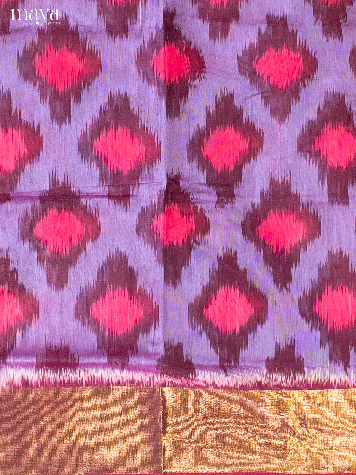 Purple & Pink -Pochampally Salwar Unstitch