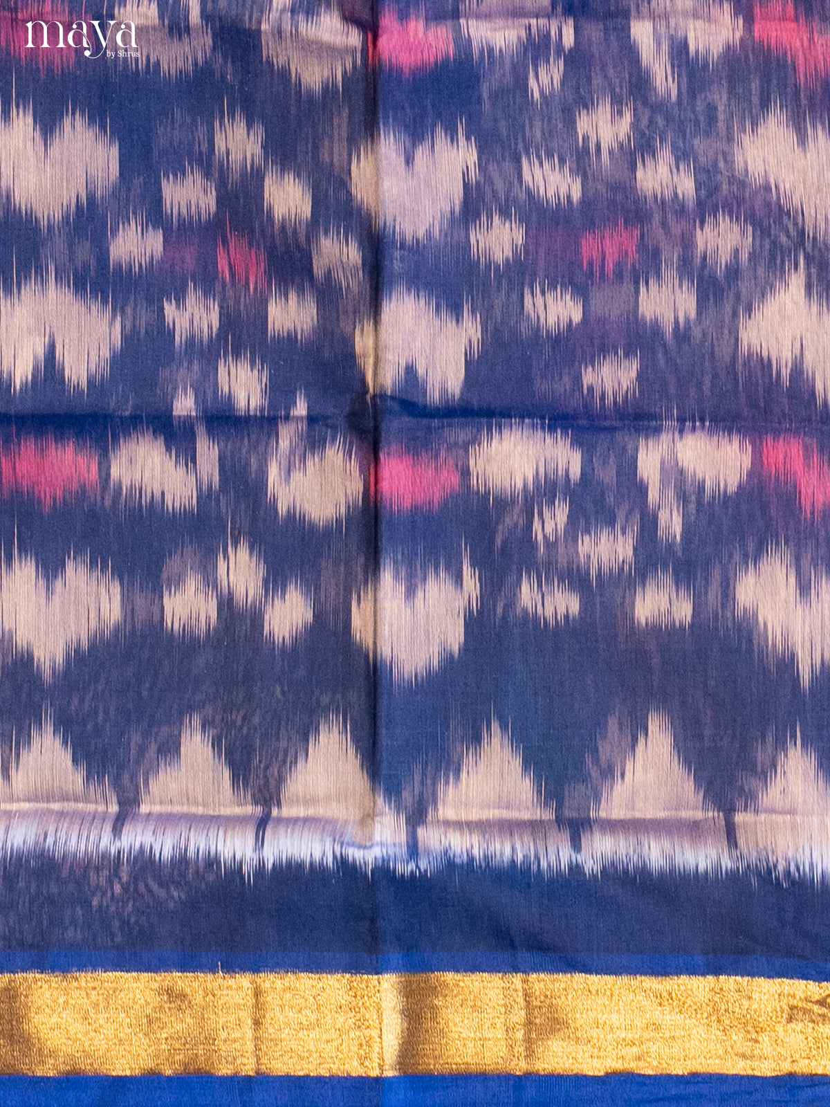 Blue-Pochampally Salwar Unstitch