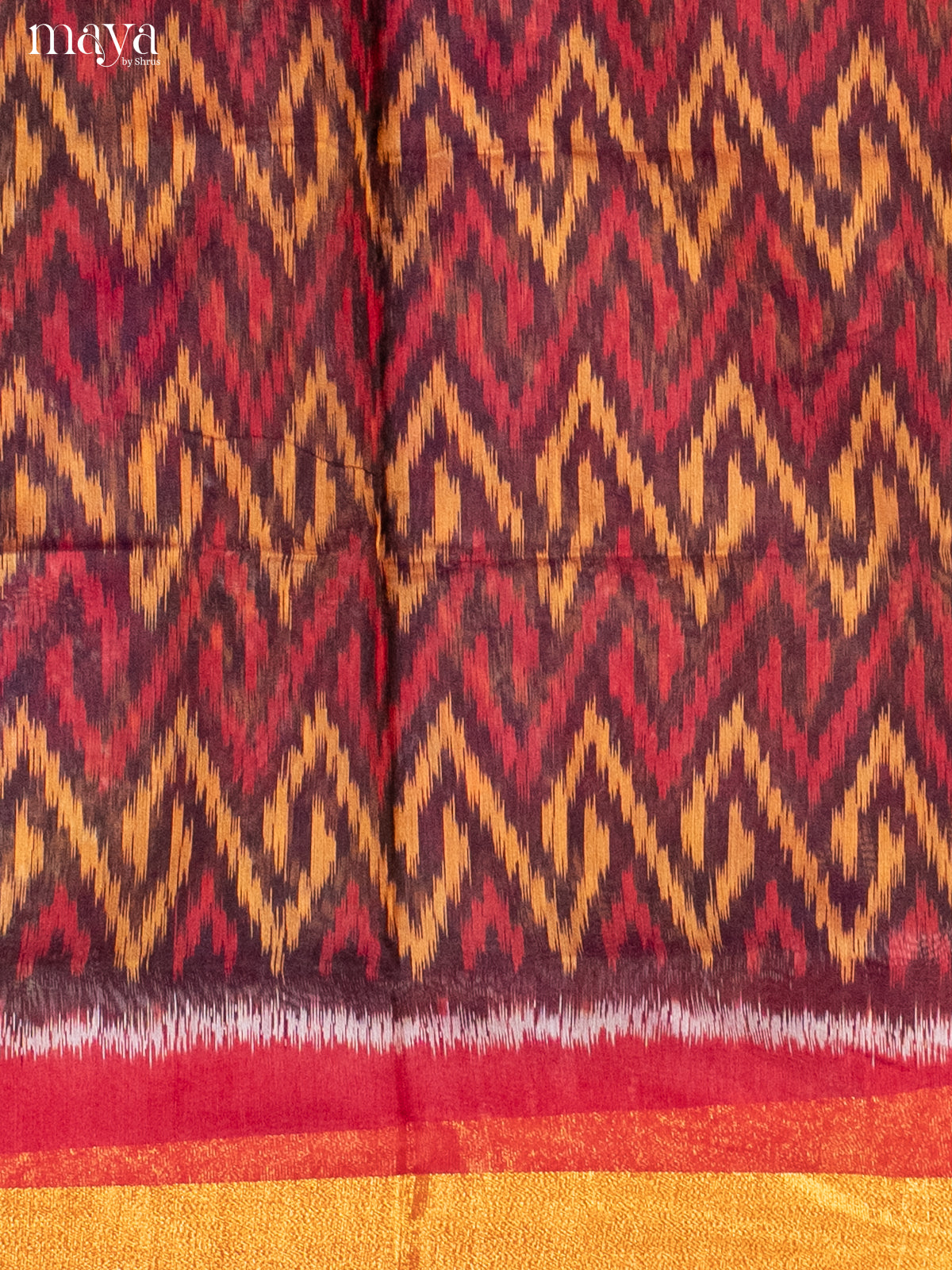 Maroon & Blue -Pochampally Salwar Unstitch