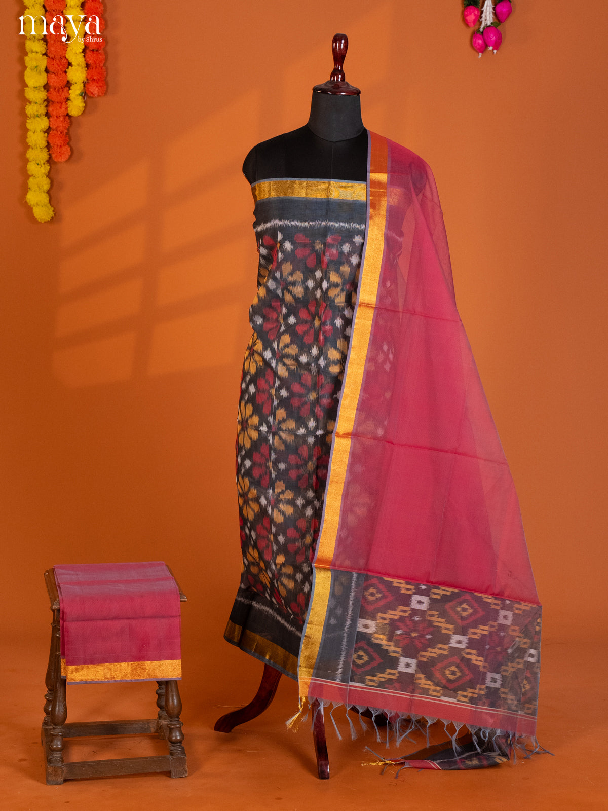 MDL20187-Pochampally Salwar Unstitch