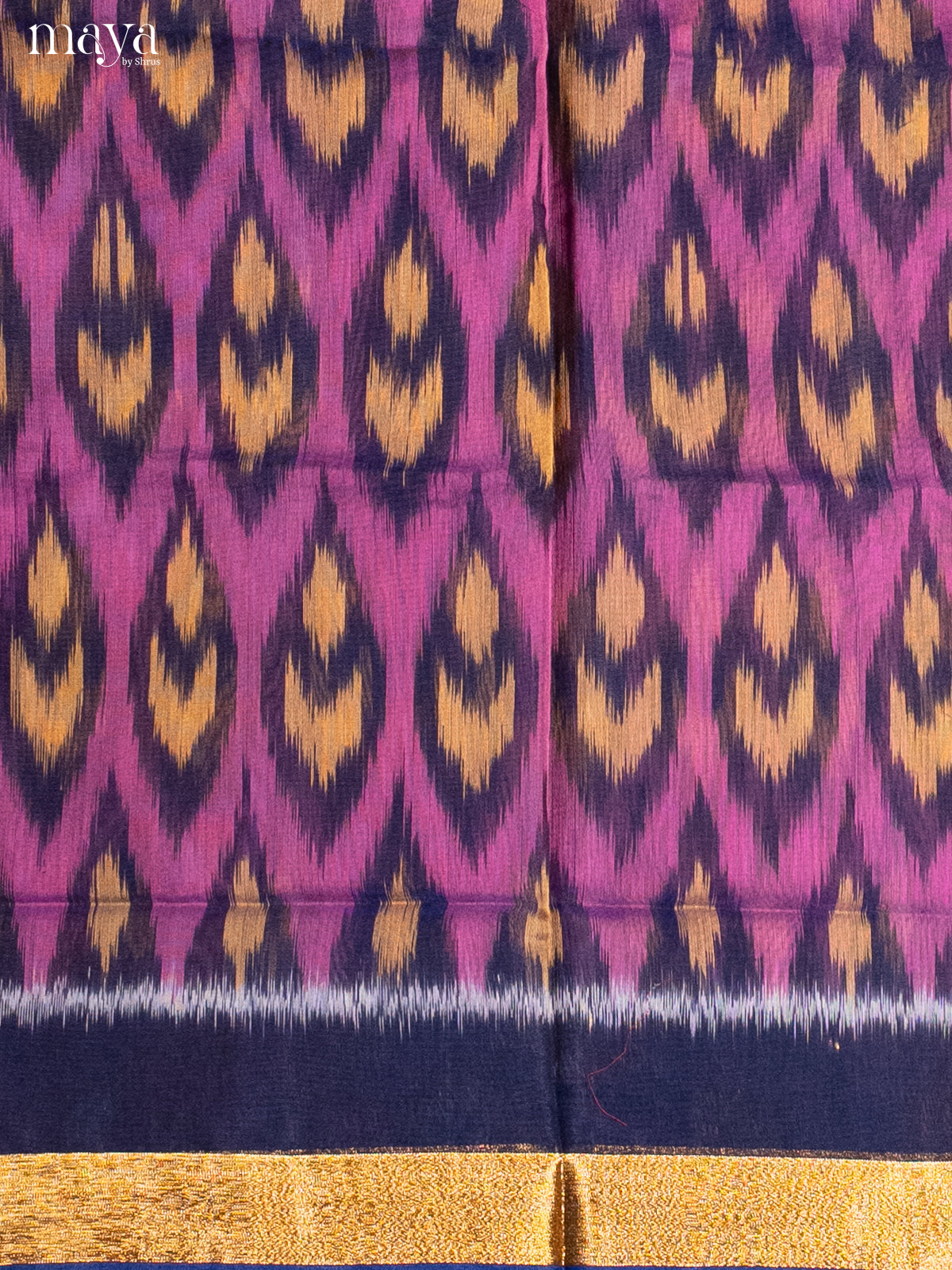 Purple & Blue - Pochampally Salwar Unstitch