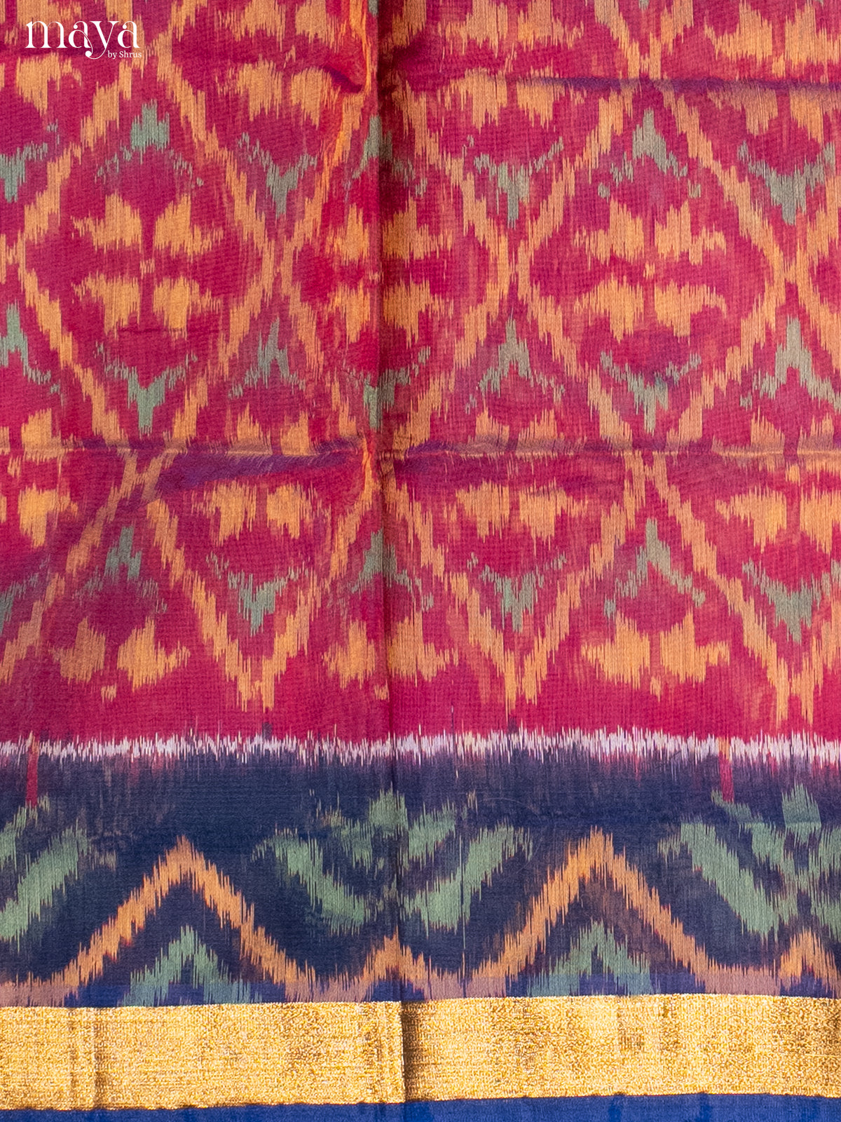 Purple & Blue -Pochampally Salwar Unstitch