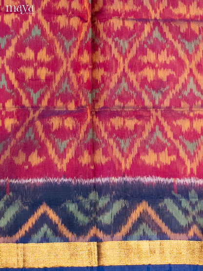 Purple & Blue -Pochampally Salwar Unstitch