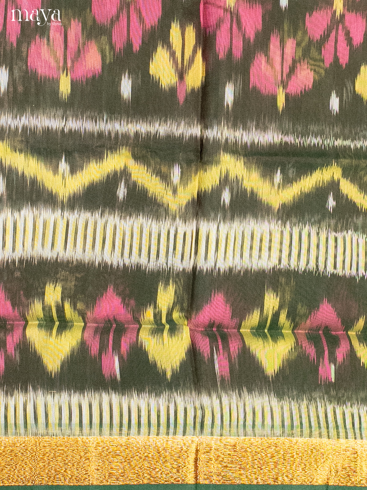 Green-Pochampally Salwar Unstitch