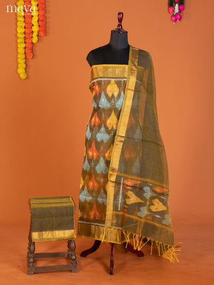 Chutney Green-Pochampally Salwar Unstitch