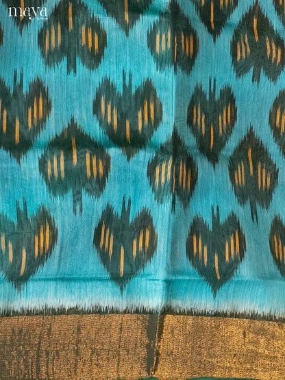 Blue & Green -Pochampally Salwar Unstitch