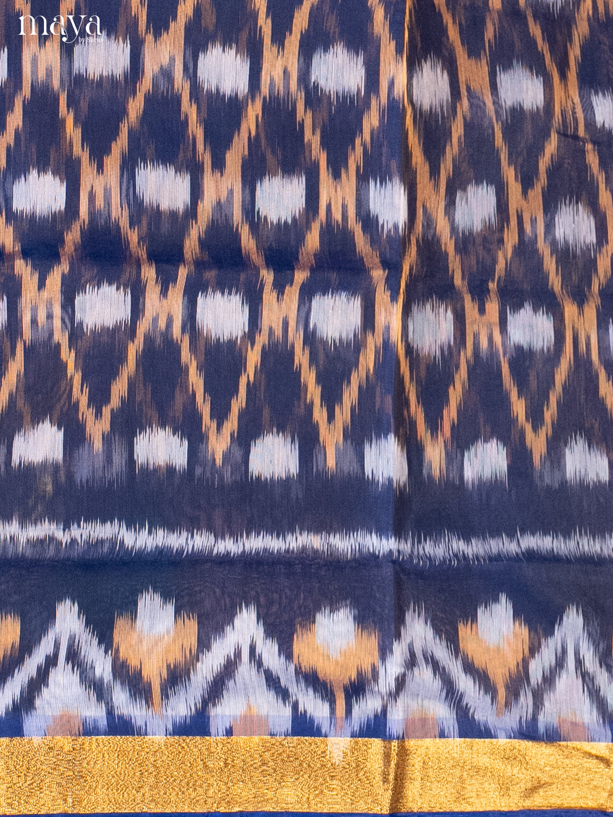 Blue & Purple-Pochampally Salwar Unstitch