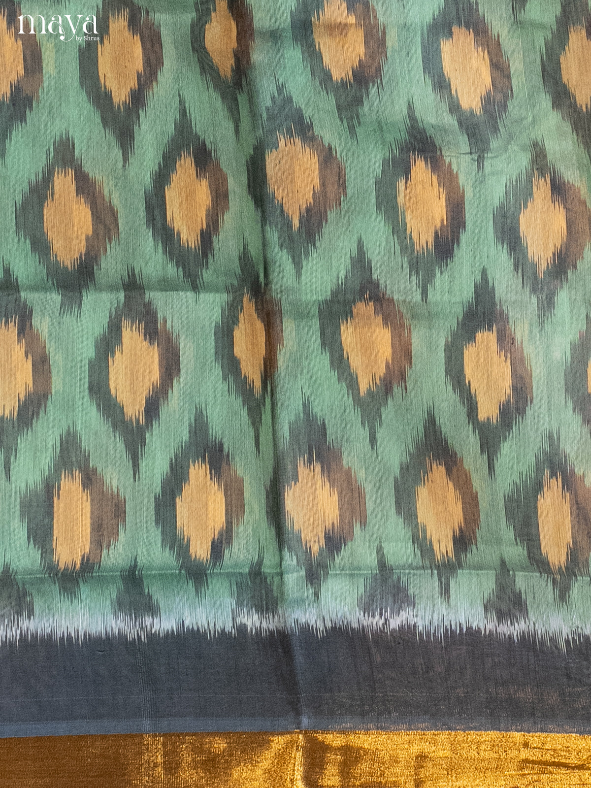 Sea Green & Blue-Pochampally Salwar Unstitch